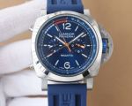PANERAI Fake Watches Luminor Flyback Stainless Steel 316L Blue Dial Replica Watch